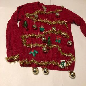 Hand done Women's Medium Ugly Christmas Sweater
